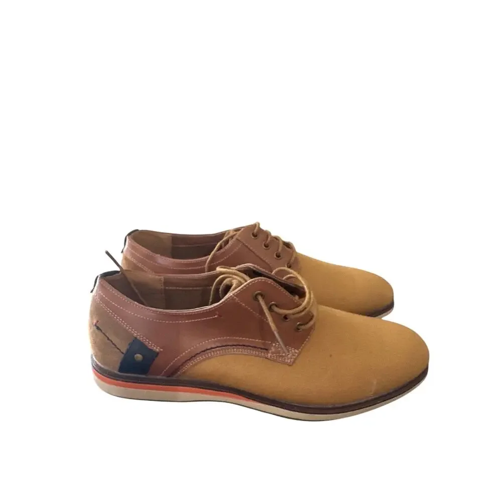 Bruno Marc Men's LG19012M Tan Casual Lace-Up Dress Oxford Shoes 10 p